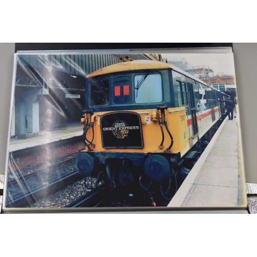 498 - A selection of British railway photographs in A4 size in colour (10 albums and a large amount of pho... 