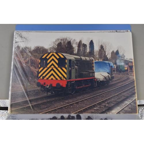 503 - A selection of British railway photographs in A4 size in colour (10 albums and a large amount of pho... 