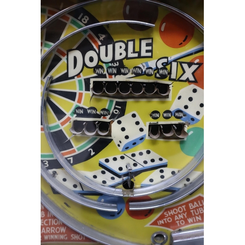 341 - Whales Redcar antique double six penny arcade pinball game. Surface dents, scratches and marks throu... 