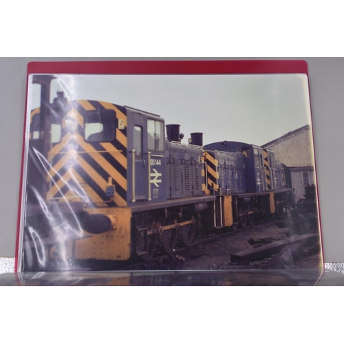 496 - A selection of British railway photographs in A4 size in colour (11 albums and a large amount of pho... 