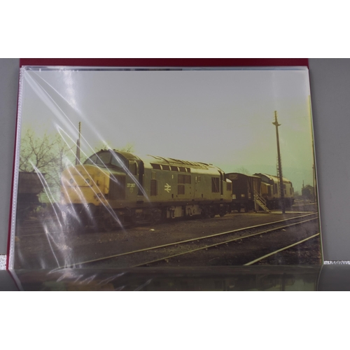 496 - A selection of British railway photographs in A4 size in colour (11 albums and a large amount of pho... 