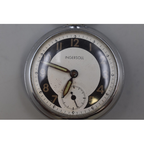 90 - Ingersoll Military Style Pocket Watch