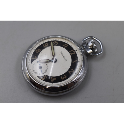 90 - Ingersoll Military Style Pocket Watch