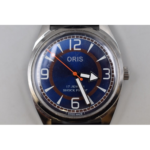 101 - Oris Shock Proof 17 Jewels Watch with Leather Strap in Presentation Box