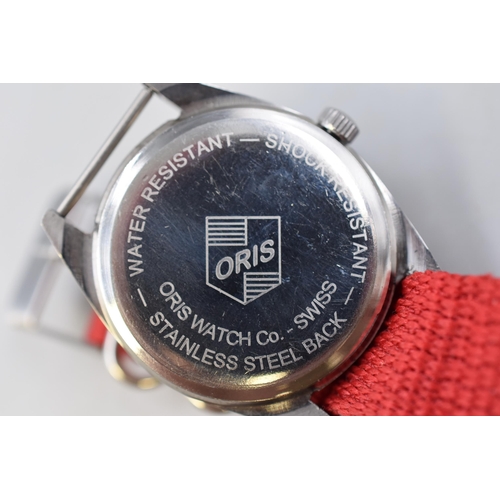 102 - Oris Shock Proof 17 Jewels Watch with Fabric Strap in Presentation Box