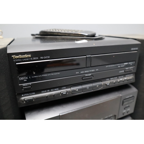 515 - A Technics HiFi System To Include Stereo Cassette Deck (RS-CH730), Tuner/Sound Processor (ST-CH530),... 