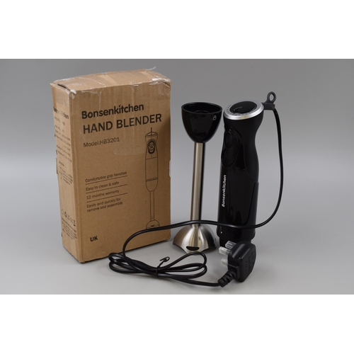 516 - BONSENKITCHEN Hand Blender with Box (Powers On When Tested)