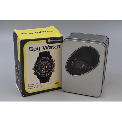 106 - A Boxed ThumbsUp! Spy Watch, With Paperwork. Untested, But Appears To Charge