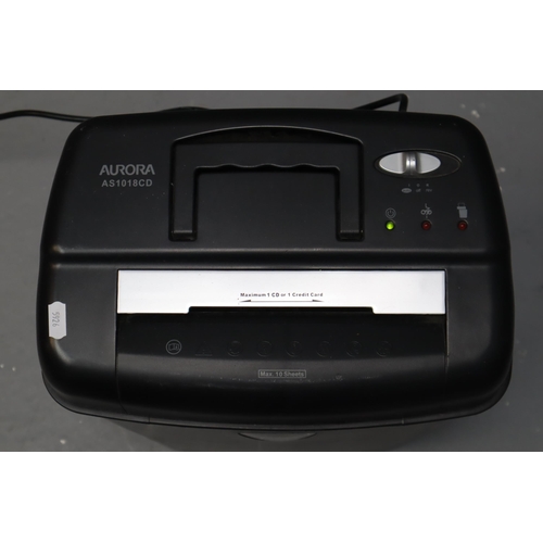 519 - Aurora As1018CD paper shredder (working)