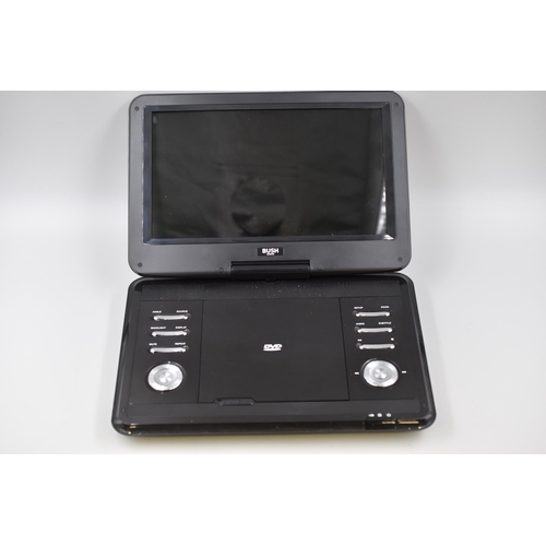 525 - Bush portable DVD player with 11.6 swivel screen with remote control and SD card and USB ports (stil... 