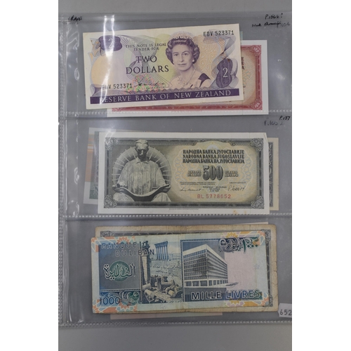 166 - Collection of 11 Bank Notes inclduing New Zealand $2, Canadian $1, USA $1 and More