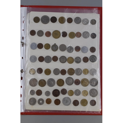 171 - Folder Containing 4 Sheets of English and Foreign Coins (Approx 200)