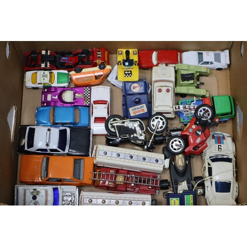 535 - Approx 60 Playworn Die-Cast Cars in two Boxes including Corgi, Matchbox and More