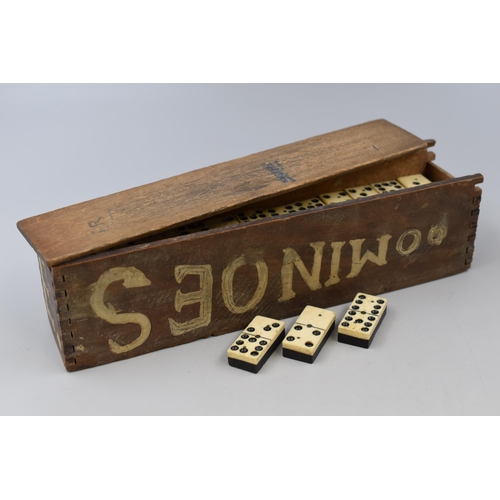 359 - Box of Double Nines vintage dominoes 