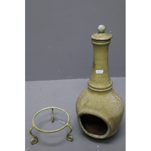 362 - Small vintage ceramic Chiminea (19 1/2