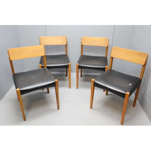 585 - Four Scandinavian styled chairs 60's styled (28