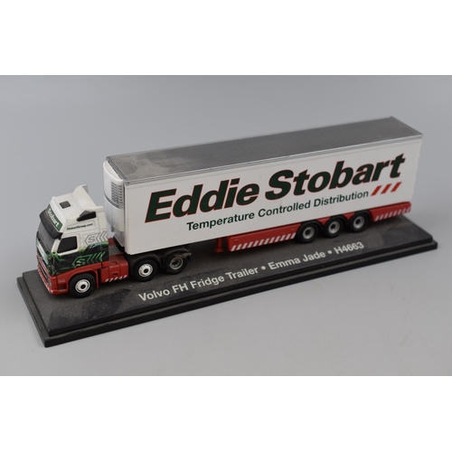 189 - Eddie Stobart Temperature Controlled Distribution Volvo FH Fridge Trailer Emma Jade H4663 diecast mo... 