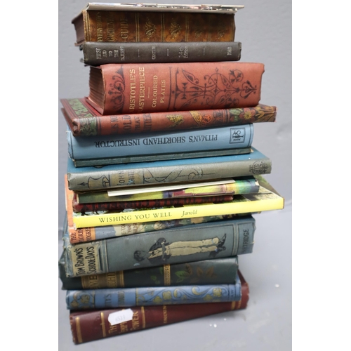 592 - A Large Selection of Vintage Books To Include Aristotle's Masterpiece, Tom Brown's School Days, The ... 