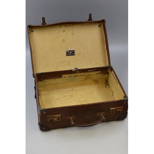 593 - Vintage Compressed Fibre Faux Leather Case and a 12 Bore Wooden Box