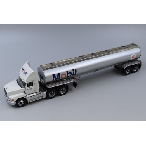 196 - Franklin Diecast Mobil Tanker Trailer Mack Truck this high detail truck has removable roof to expose... 