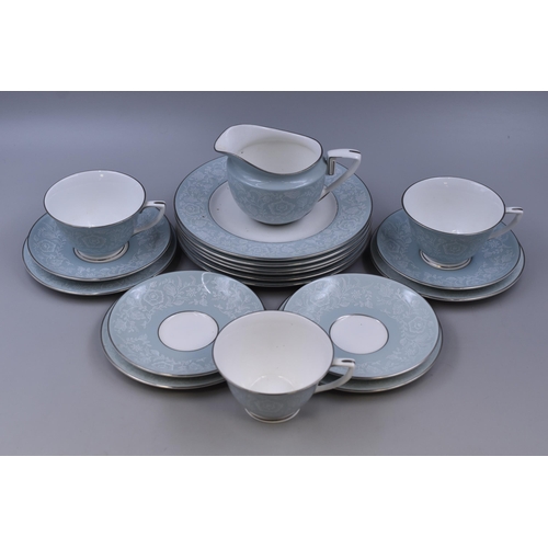 372 - Eighteen Piece Royal Worcester Serenade Cups, Saucers, Plates and Milk Jug to include Trio Sets