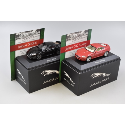 198 - Pair Of Collectors Model Jaguar Cars By Atlas Editions To Include, Jaguar XK Coupe and Jaguar XKR-S,... 