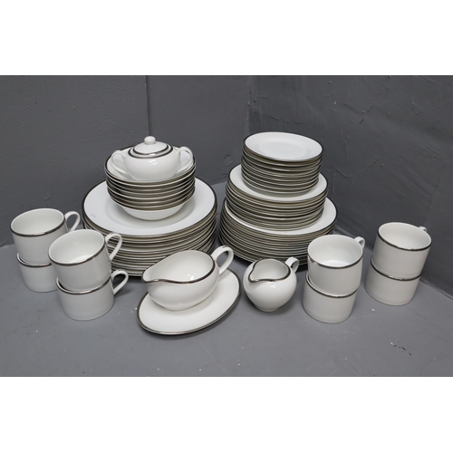 375 - Modern High End Fifty-Two Piece Porcelain Tea Set by Monno in the Muse Design to include Cups and Sa... 