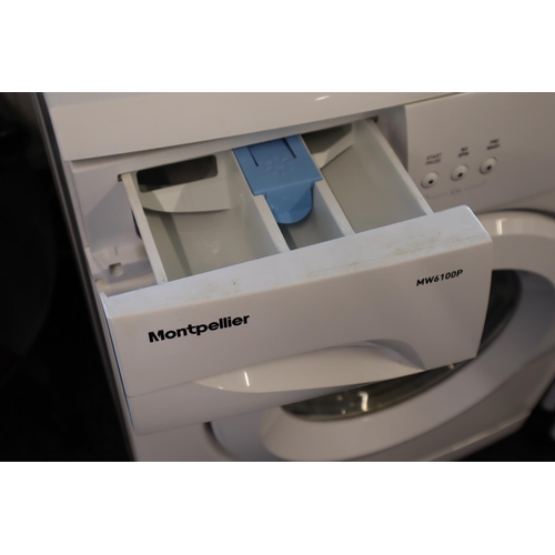 641 - Montpellier MW6100P Washing Machine complete with Water feed Pipe Powers on when tested. No Postage