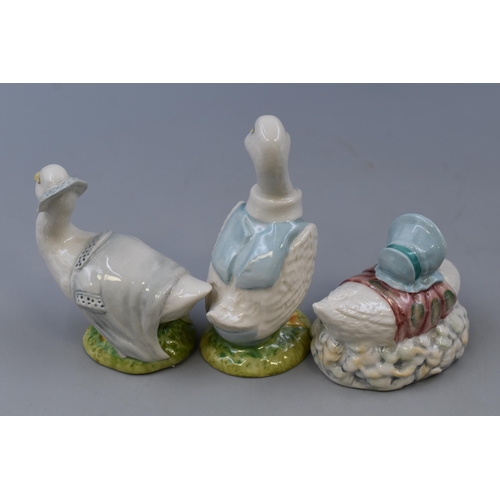 208 - Three Royal Albert Beatrix Potter Duck Figures