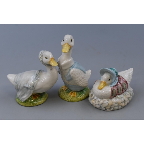 208 - Three Royal Albert Beatrix Potter Duck Figures