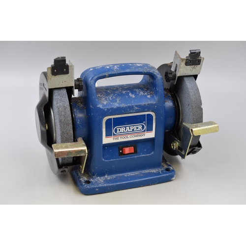 702 - A Draper 250W Bench Grinder (G150B), Powers On When Tested