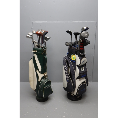 652 - Two GOLF Bags with Contents Includes Balls, Clubs and Tees . Ping, Peter Allis, Taylor made and More... 