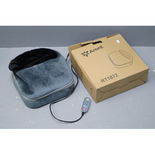 703 - Aront Warm Foot Massager, Model RT1872, Powers On When Tested, Complete With User Manual, As New