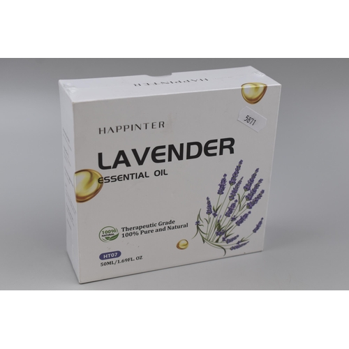 409 - Sealed, New Lavender Essential Oil, Therapeutic Grade. 50ml Can Be Used In Diffuser or Humidifier