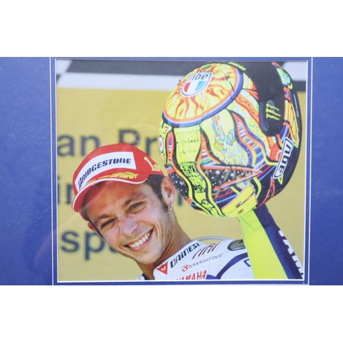 388 -  Framed and Glazed Signed Valentino Rossi Glove Presentation, Includes Signed Glove and Three P... 