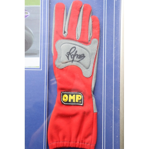 388 -  Framed and Glazed Signed Valentino Rossi Glove Presentation, Includes Signed Glove and Three P... 