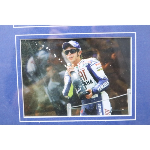 388 -  Framed and Glazed Signed Valentino Rossi Glove Presentation, Includes Signed Glove and Three P... 