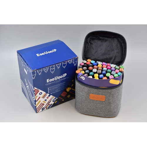 415 - EooUooIP Artmaker 60 Colours Permanent Graphic Marker Pens Set with Box