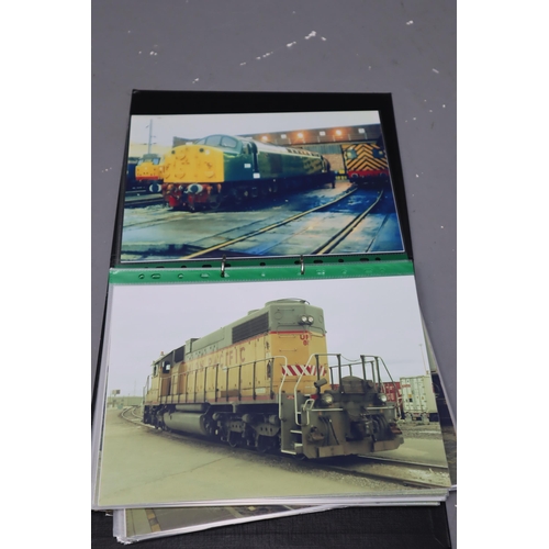 724 - A selection of British railway photographs in A4 size in colour (10 albums and a large amount of pho... 