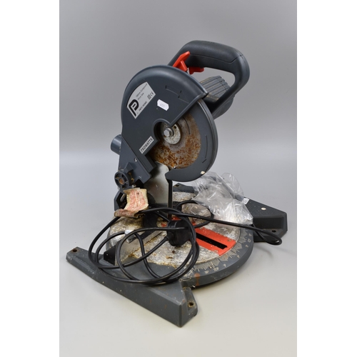 672 - A Performance Power 190mm Compound Mitre Saw, Powers On When Tested