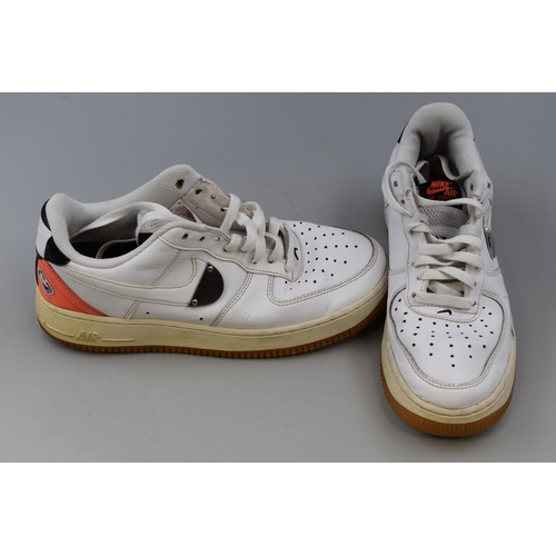 752 - NBA x Nike Air Force 1 White Bright Crimson (UK 7)