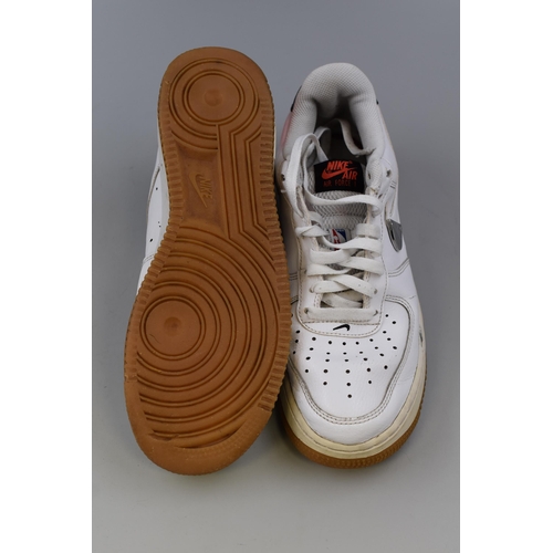 752 - NBA x Nike Air Force 1 White Bright Crimson (UK 7)