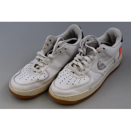 752 - NBA x Nike Air Force 1 White Bright Crimson (UK 7)