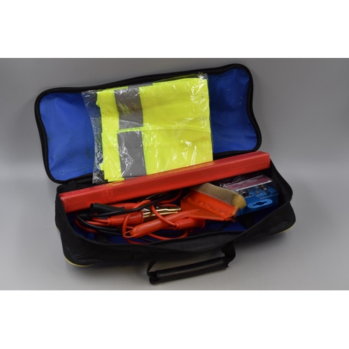 692 - Ring Emergency Breakdown Kit in Self Contained Storage Bag to include Jump Leads, Bulb Kit, Warning ... 