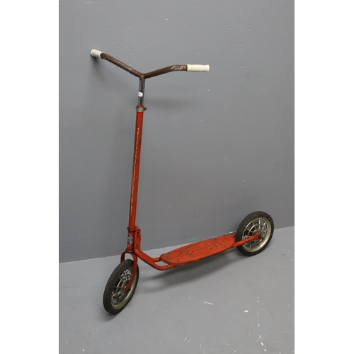 567 - French Vintage Metal Folding Scooter (Length 30