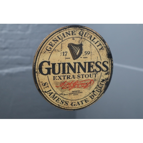 435 - Pine Framed Mirror with a Guinness Logo (perfect for the man/woman cave) approx 35