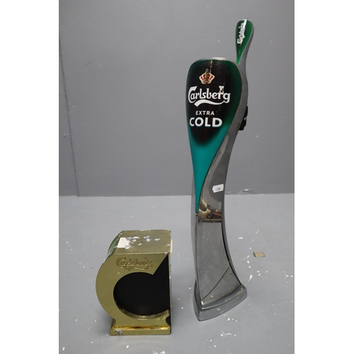 436 - A Carlsberg Extra Cold Beer Pump, With Carlsberg Lager Bar Front. No Postage