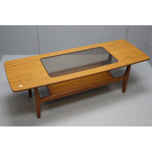 574 - A Retro Schreiber Aeroplane Coffee Table, With Smokey Glass Top. Approx 20