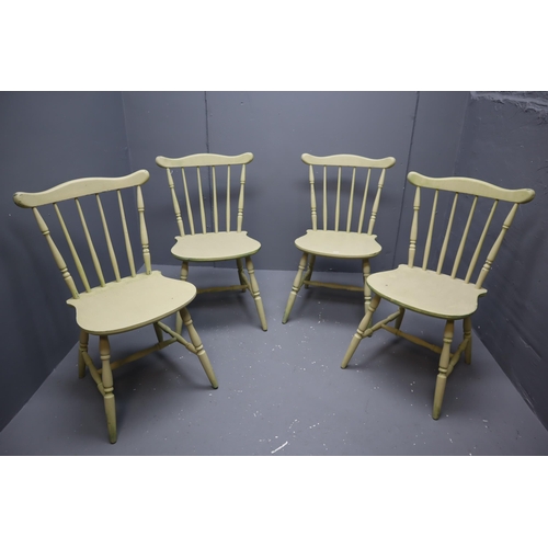 575 - Four rustic farm house styled chairs (30