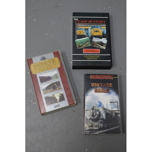 581 - A collection of 32 vintage Railway B.R steam VHS's including Euro Track, Video Track, Golden Archive... 